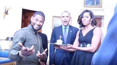 Quand Les Obama Chantent Un Joyeux Anniversaire A Usher Video Le Soir Plus