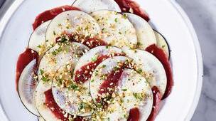 Recette Du Carpaccio De Radis Noir Et Magret De Canard Fumé