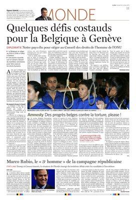 Amnesty Des progrès belges contre la torture, please! Amnesty Des progrès belges contre la torture, please!