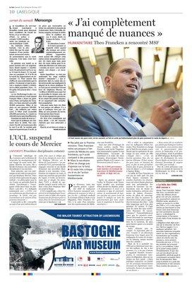 L’UCL suspendle cours de Mercier L’UCL suspendle cours de Mercier