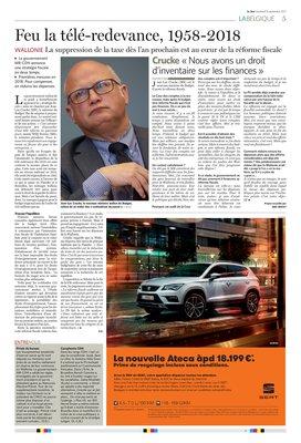 Crucke «Nous avons un droit d’inventaire sur les finances» Crucke «Nous avons un droit d’inventaire sur les finances»