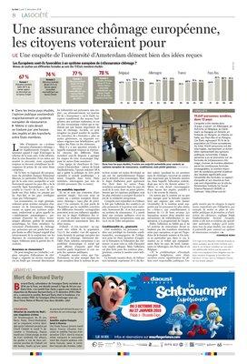 Une assurance chômage européenne, les citoyens voteraient pour Une assurance chômage européenne, les citoyens voteraient pour