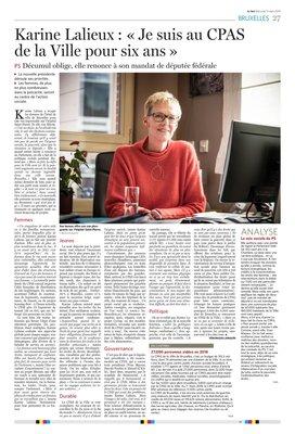 Karine Lalieux: «Je suis au CPASde la Ville pour six ans» Karine Lalieux: «Je suis au CPASde la Ville pour six ans»