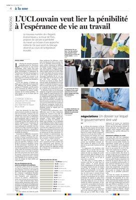 L’UCLouvain veut lier la pénibilité à l’espérance de vie au travail L’UCLouvain veut lier la pénibilité à l’espérance de vie au travail