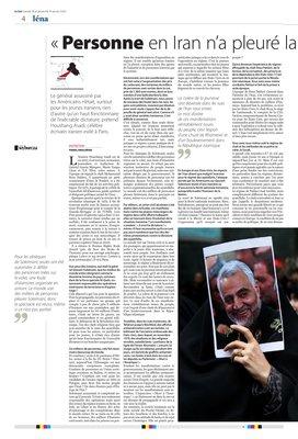 «Personne en Iran n’a pleuré la mort de Soleimani» «Personne en Iran n’a pleuré la mort de Soleimani»