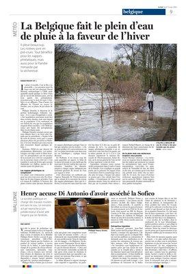 La Belgique fait le plein d’eau de pluie à la faveur de l’hiver La Belgique fait le plein d’eau de pluie à la faveur de l’hiver