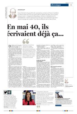 En mai 40, ils écrivaient déjà ça… En mai 40, ils écrivaient déjà ça…