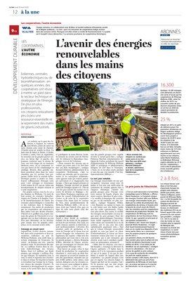 L’avenir des énergies renouvelables dans les mains des citoyens L’avenir des énergies renouvelables dans les mains des citoyens