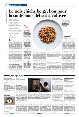 Le pois chiche belge, bon pourla santé mais délicat à cultiver Le pois chiche belge, bon pourla santé mais délicat à cultiver
