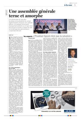 les experts «Privatiser bpostn’est pas la solution» les experts «Privatiser bpostn’est pas la solution»
